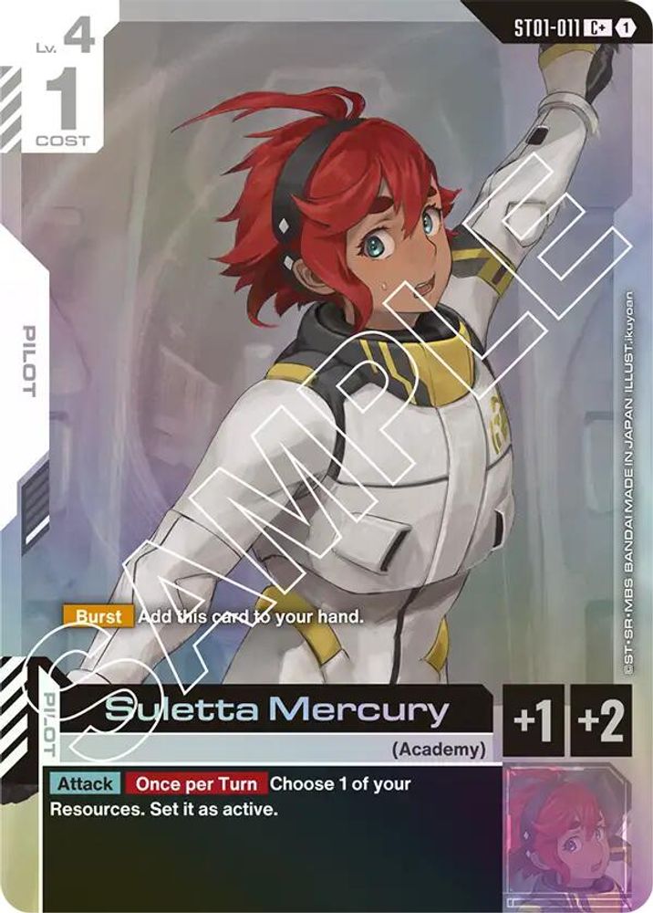 [ALTERNATE ART] Suletta Mercury (C+) (ST01-011) - Gundam Starter Deck 01 Heroic Beginnings