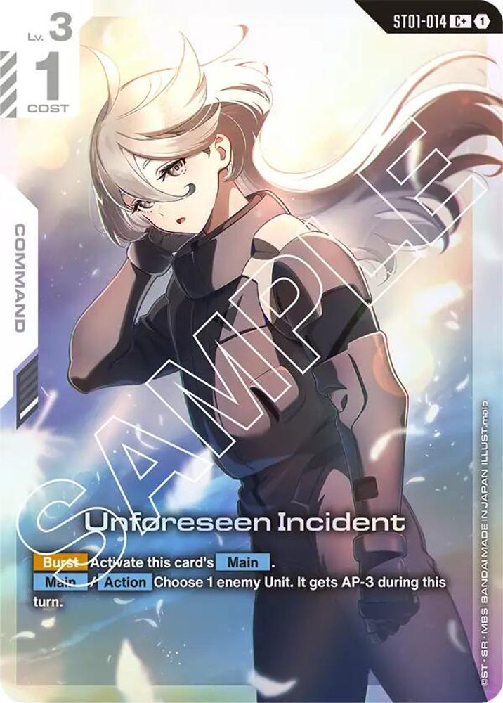 [ALTERNATE ART] Unforeseen Incident (C+) (ST01-014) - Gundam Starter Deck 01 Heroic Beginnings