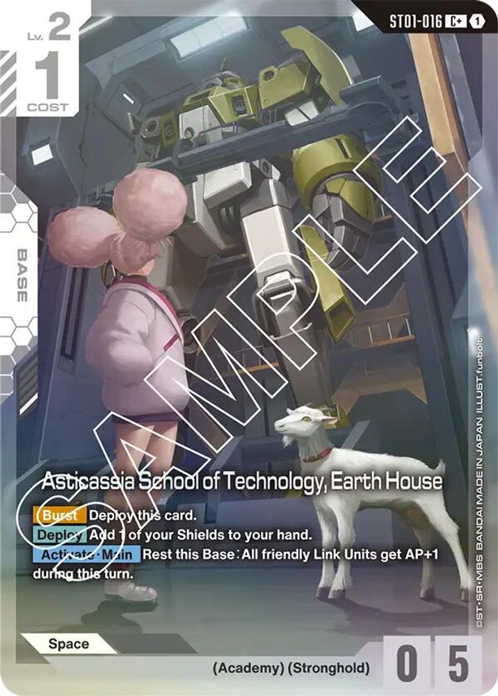 [ALTERNATE ART] Asticassia School of Technology, Earth House (C+) (ST01-016) - Gundam Starter Deck 01 Heroic Beginnings