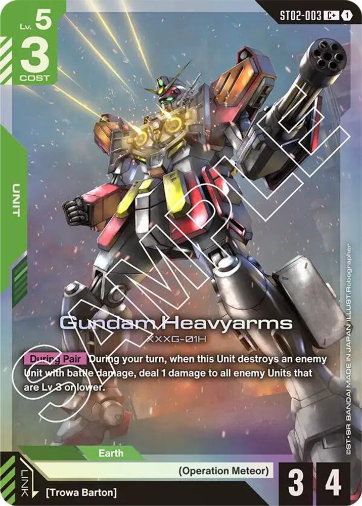 [ALTERNATE ART] Gundam Heavyarms (C+) (ST02-003) - Gundam Starter Deck 02 Wings of Advance