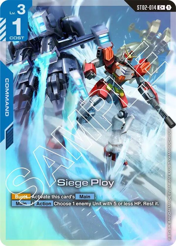 [ALTERNATE ART] Siege Ploy (C+) (ST02-014) - Gundam Starter Deck 02 Wings of Advance