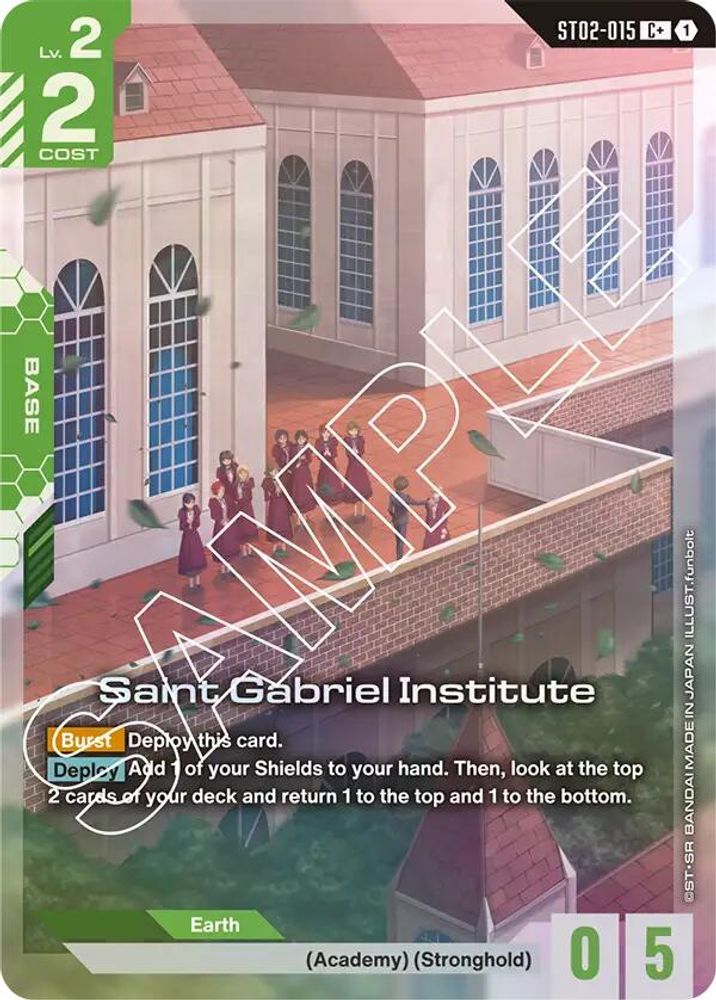 [ALTERNATE ART] Saint Gabriel Institute (C+) (ST02-015) - Gundam Starter Deck 02 Wings of Advance