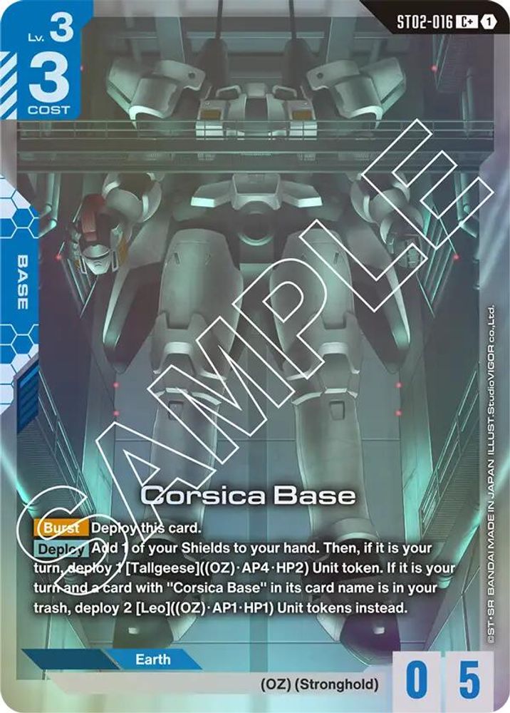 [ALTERNATE ART] Corsica Base (C+) (ST02-016) - Gundam Starter Deck 02 Wings of Advance