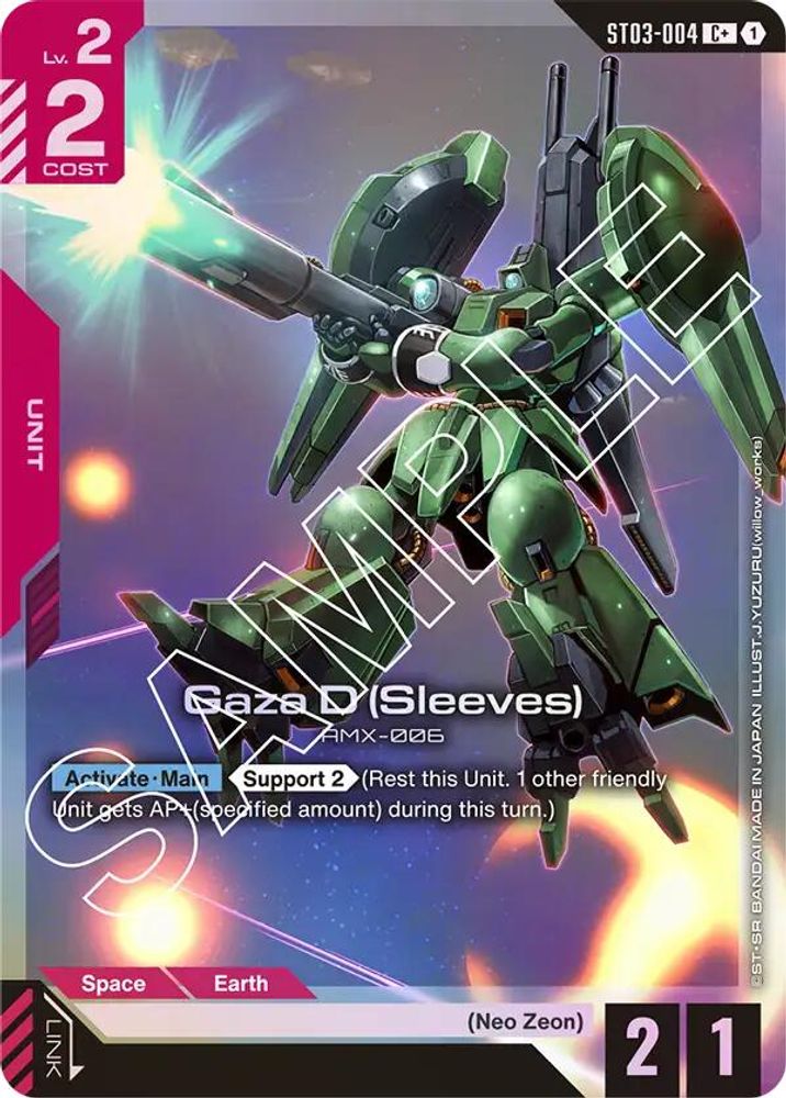 [ALTERNATE ART] Gaza D (Sleeves) (C+) (ST03-004) - Gundam Starter Deck 03 Zeons Rush