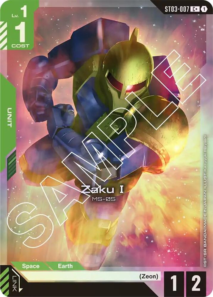 [ALTERNATE ART] Zaku I (C+) (ST03-007) - Gundam Starter Deck 03 Zeons Rush