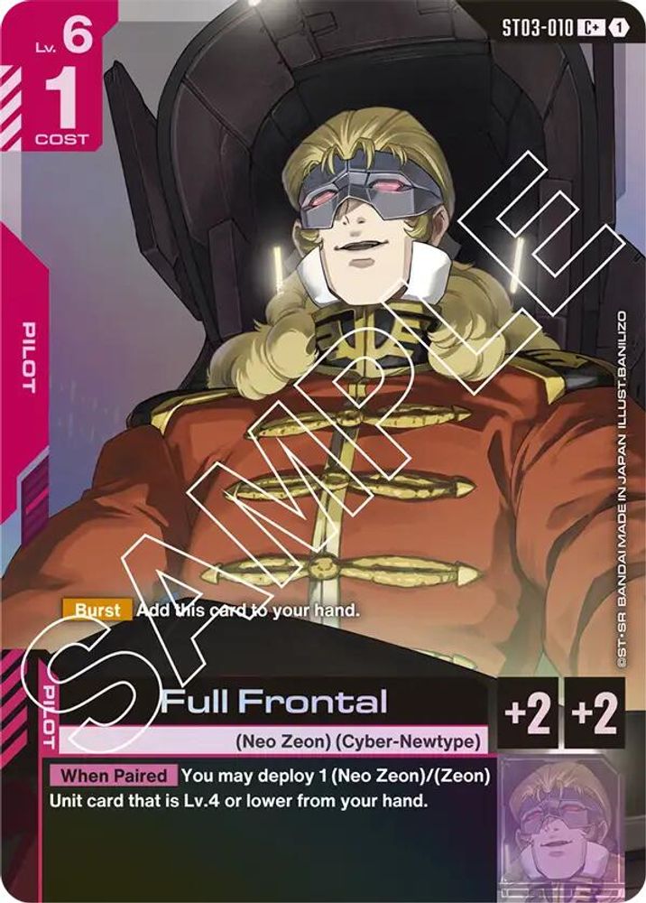 [ALTERNATE ART] Full Frontal (C+) (ST03-010) - Gundam Starter Deck 03 Zeons Rush
