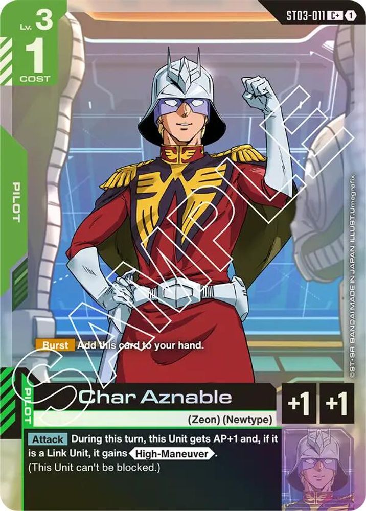 [ALTERNATE ART] Char Aznable (C+) (ST03-011) - Gundam Starter Deck 03 Zeons Rush