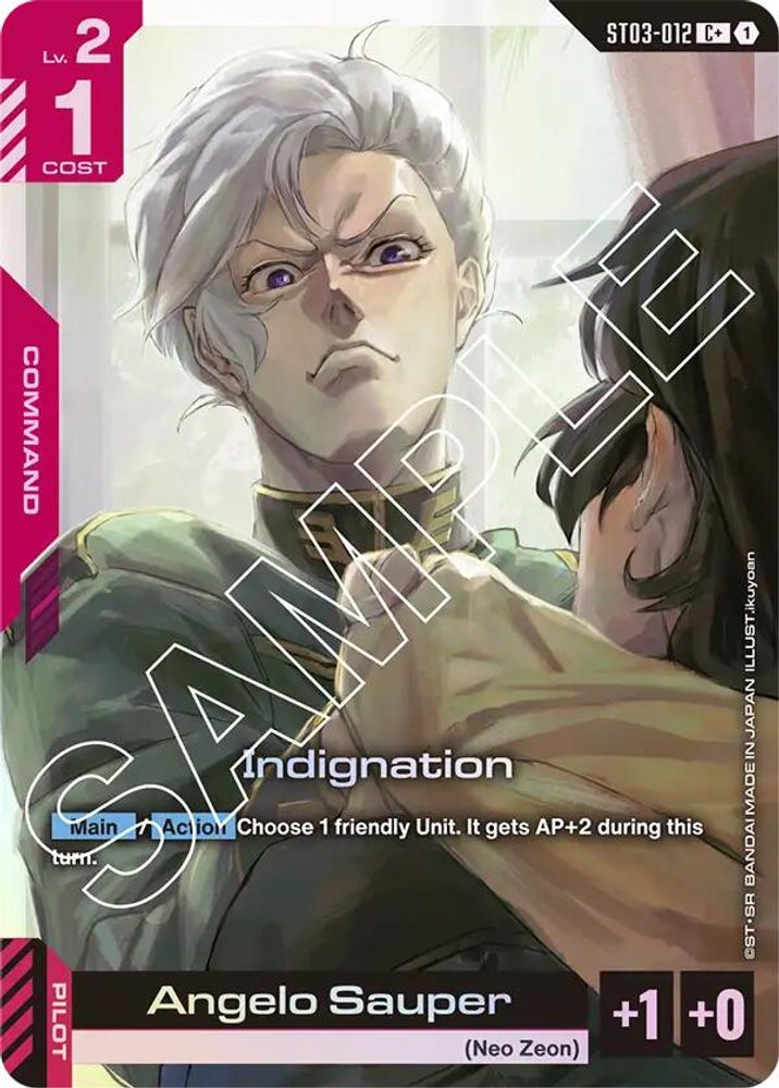 [ALTERNATE ART] Indignation (C+) (ST03-012) - Gundam Starter Deck 03 Zeons Rush