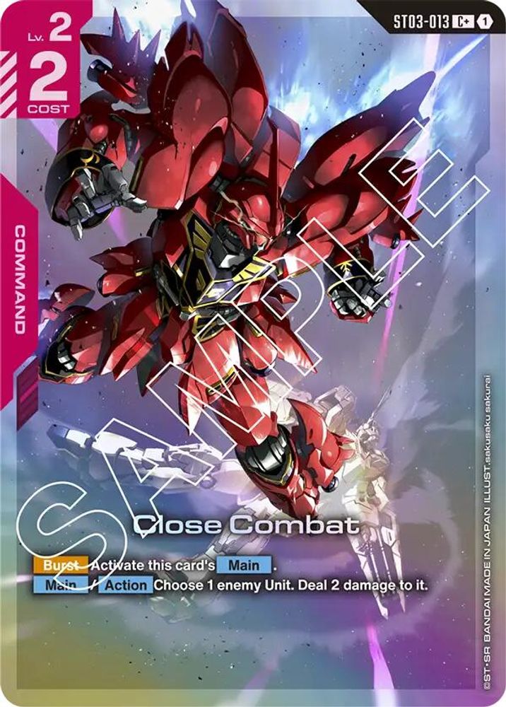 [ALTERNATE ART] Close Combat (C+) (ST03-013) - Gundam Starter Deck 03 Zeons Rush