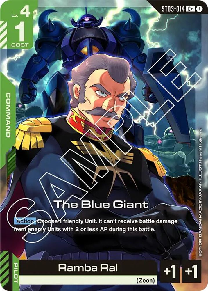 [ALTERNATE ART] The Blue Giant (C+) (ST03-014) - Gundam Starter Deck 03 Zeons Rush