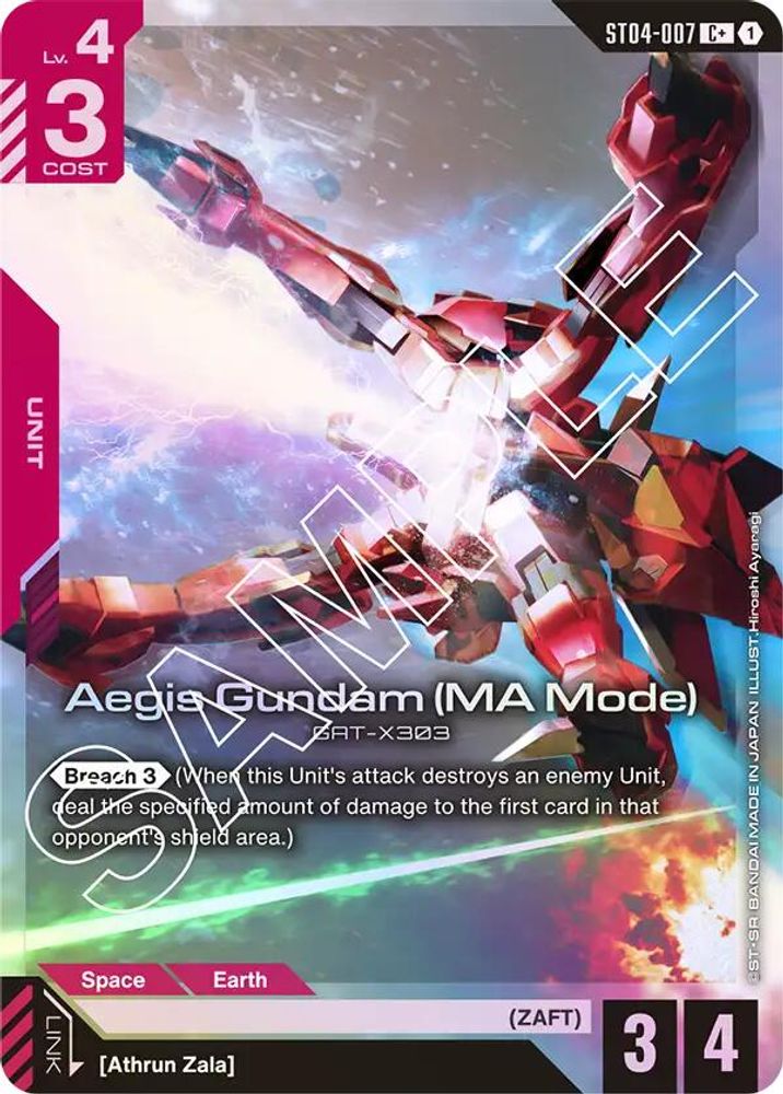 [ALTERNATE ART] Aegis Gundam (MA Mode) (C+) (ST04-007) - Gundam Starter Deck 04 SEED Strike