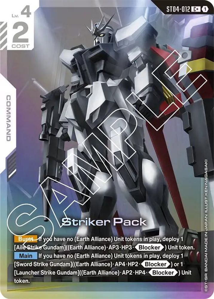 [ALTERNATE ART] Striker Pack (C+) (ST04-012) - Gundam Starter Deck 04 SEED Strike