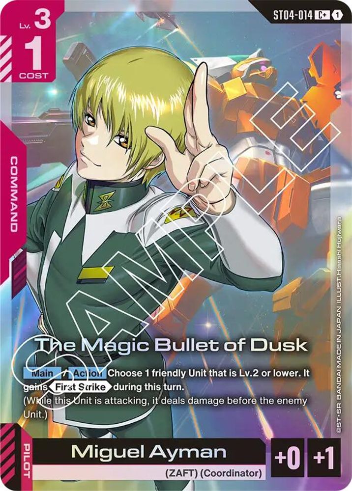 [ALTERNATE ART] The Magic Bullet of Dusk (C+) (ST04-014) - Gundam Starter Deck 04 SEED Strike