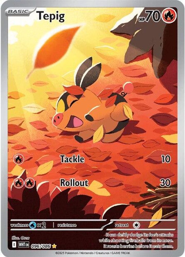 Tepig - [  096/086 ] - Illustration Rare - Pokemon SV White Flare