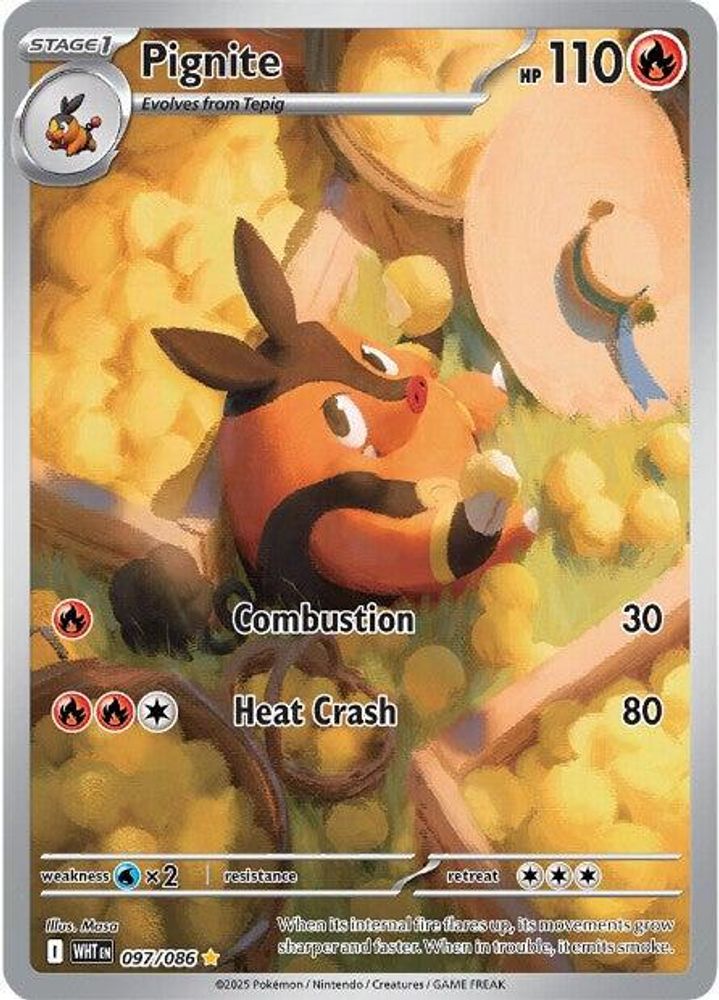 Pignite - [  097/086 ] - Illustration Rare - Pokemon SV White Flare