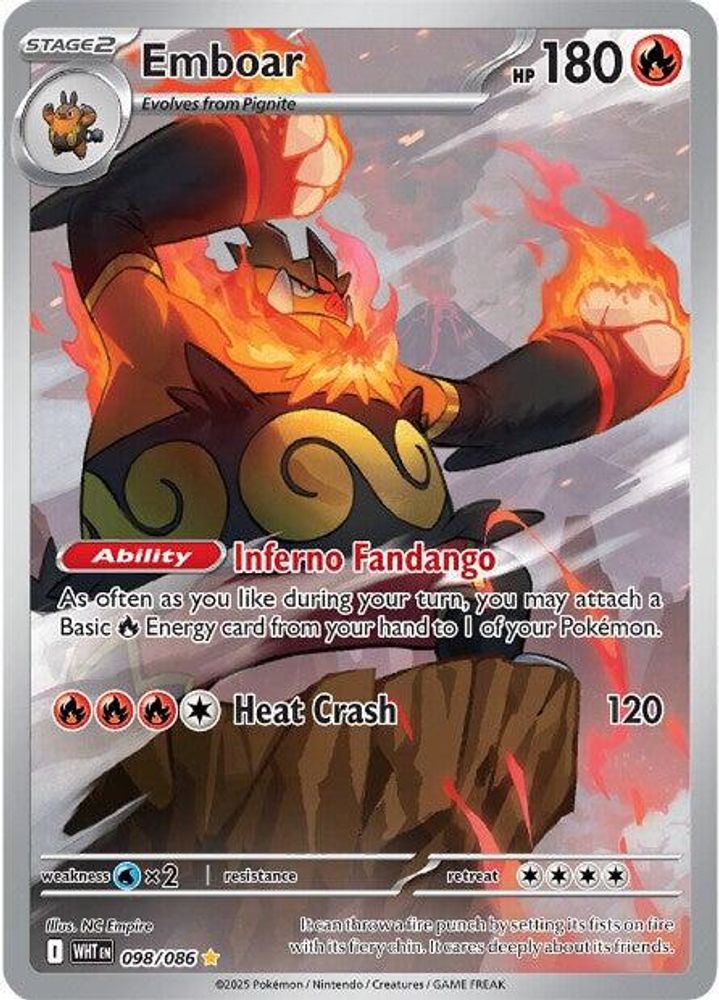Emboar - [  098/086 ] - Illustration Rare - Pokemon SV White Flare