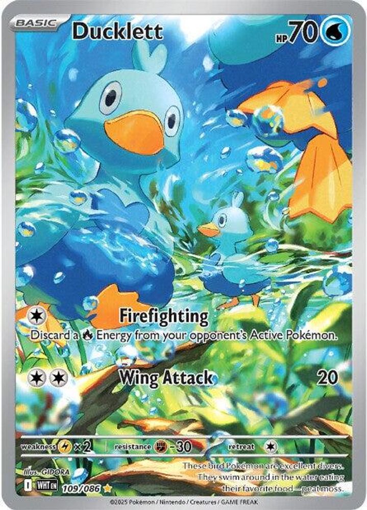 Ducklett - [  109/086 ] - Illustration Rare - Pokemon SV White Flare