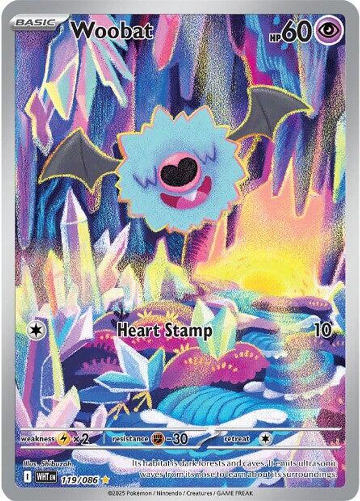 Woobat - [  119/086 ] - Illustration Rare - Pokemon SV White Flare