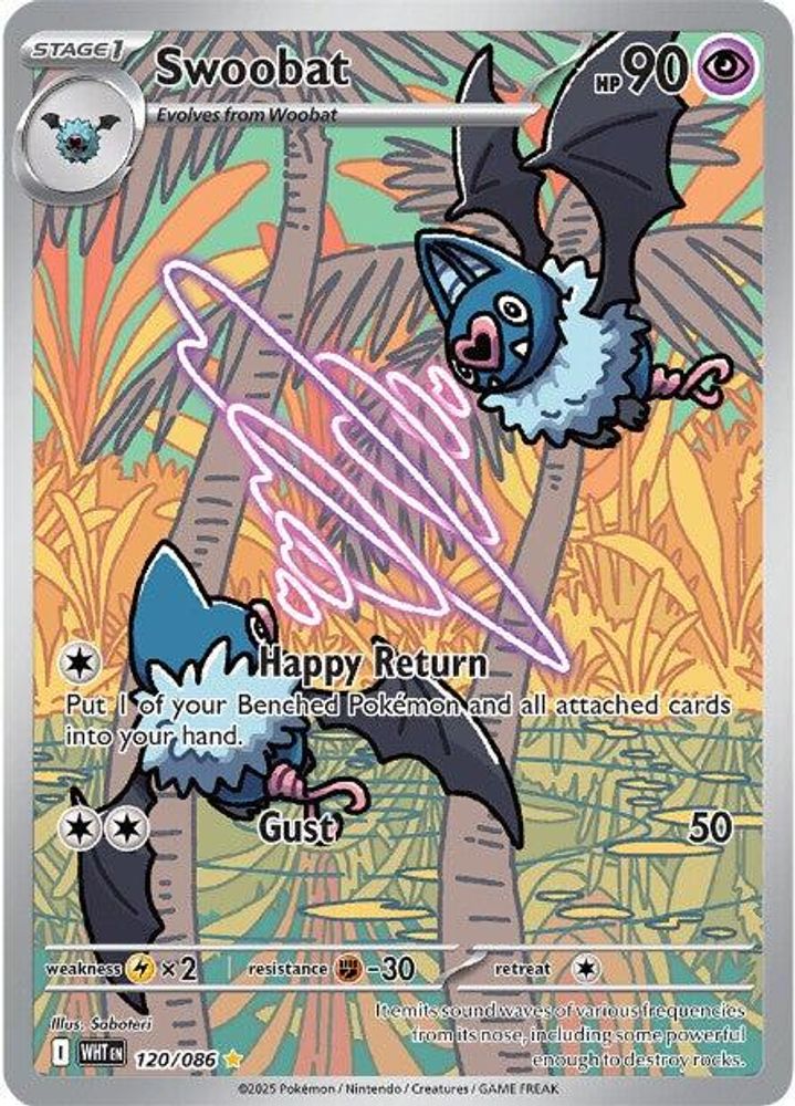 Swoobat - [  120/086 ] - Illustration Rare - Pokemon SV White Flare