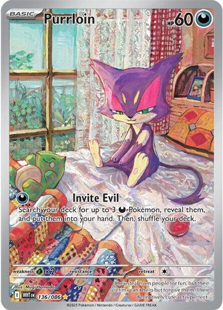 Purrloin - [  136/086 ] - Illustration Rare - Pokemon SV White Flare