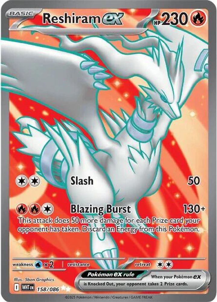 Reshiram ex - [  158/086 ] - Ultra Rare - Pokemon SV White Flare