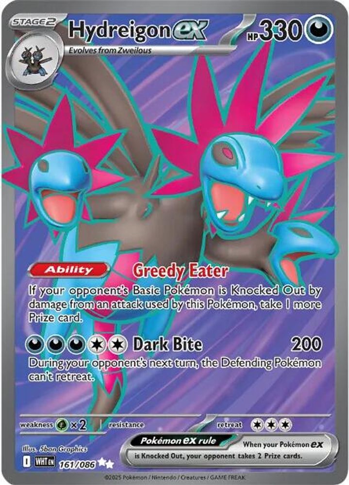Hydreigon ex - [  161/086 ] - Ultra Rare - Pokemon SV White Flare
