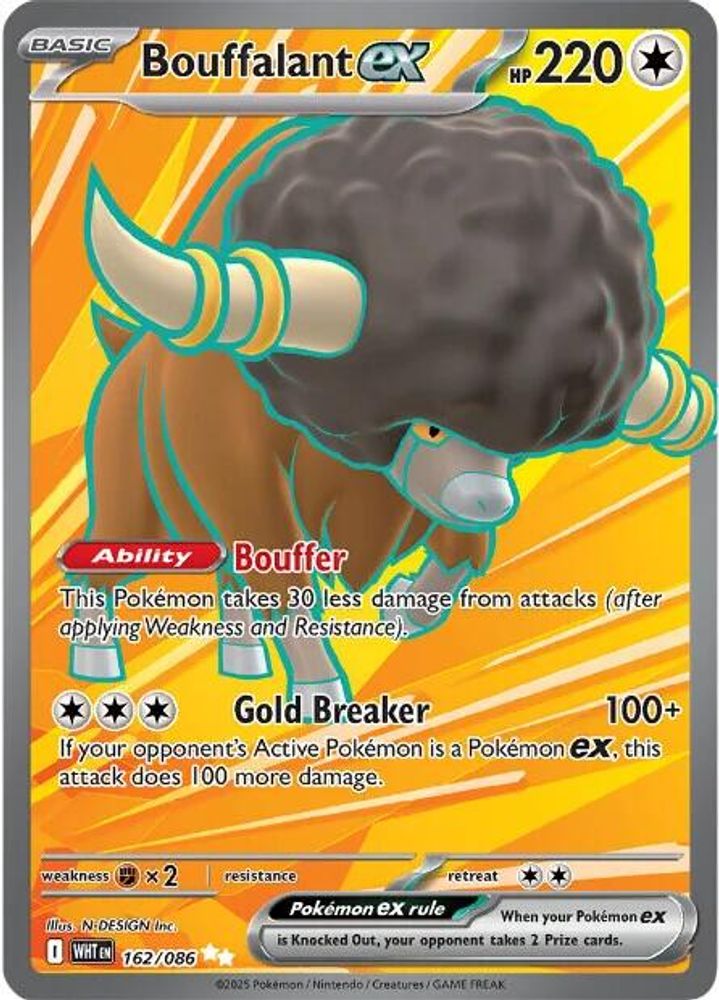 Bouffalant ex - [  162/086 ] - Ultra Rare - Pokemon SV White Flare