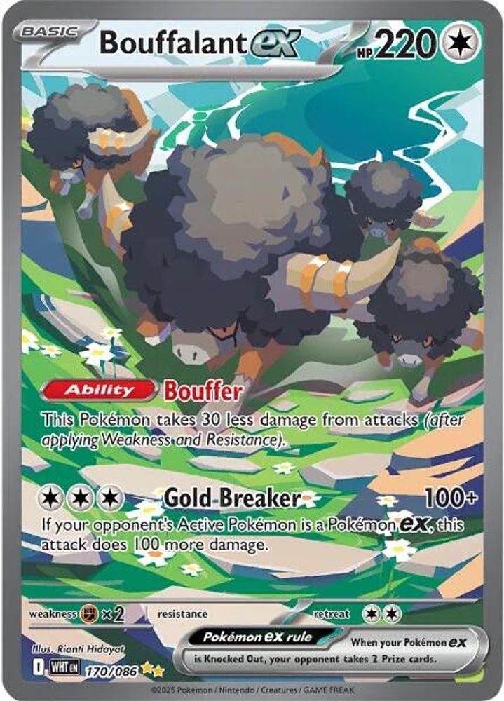 Bouffalant ex - [  170/086 ] - Special Illustration Rare - Pokemon SV White Flare