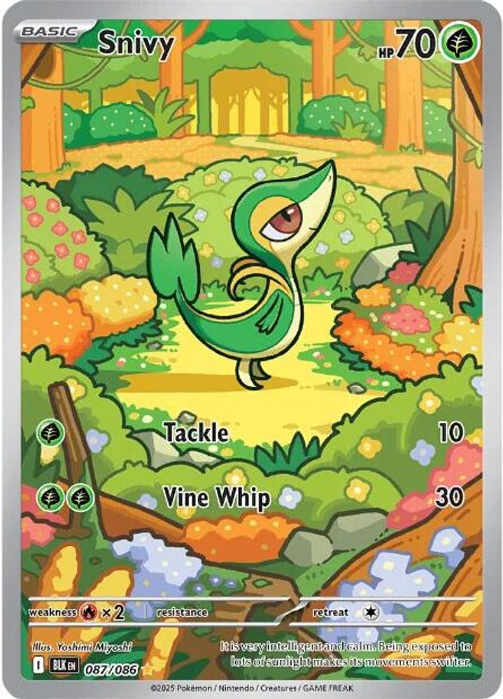 Snivy - [  087/086 ] - Illustration Rare - Pokemon SV Black Bolt