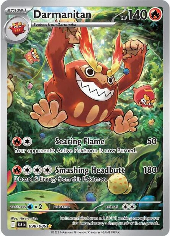 Darmanitan - [  098/086 ] - Illustration Rare - Pokemon SV Black Bolt
