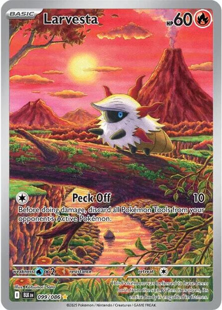 Larvesta - [  099/086 ] - Illustration Rare - Pokemon SV Black Bolt