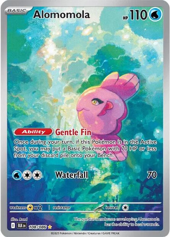 Alomomola - [  108/086 ] - Illustration Rare - Pokemon SV Black Bolt