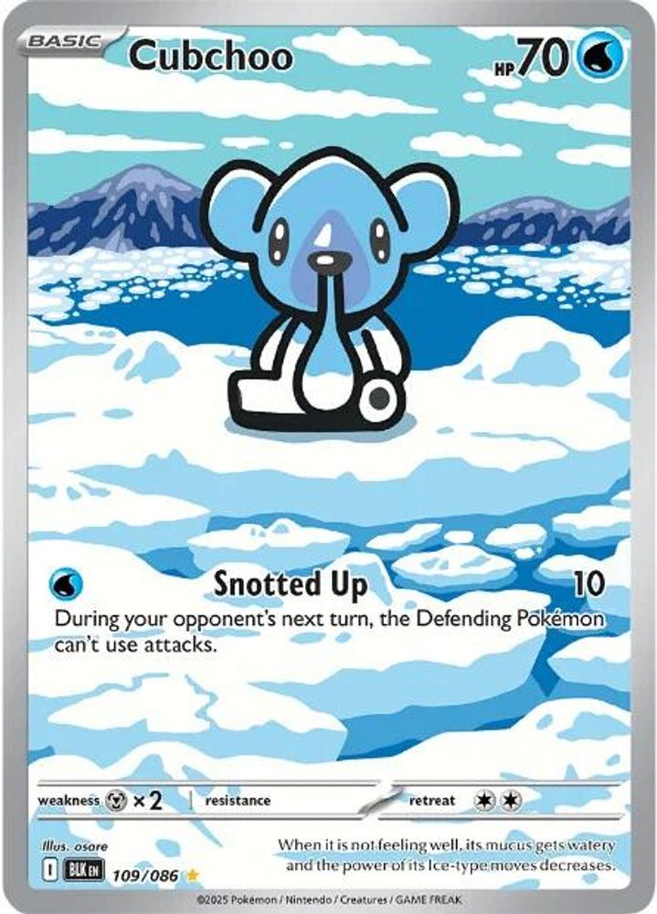 Cubchoo - [  109/086 ] - Illustration Rare - Pokemon SV Black Bolt