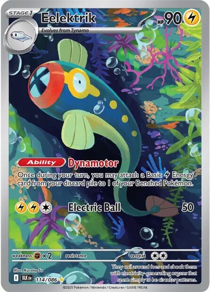 Eelektrik - [  114/086 ] - Illustration Rare - Pokemon SV Black Bolt