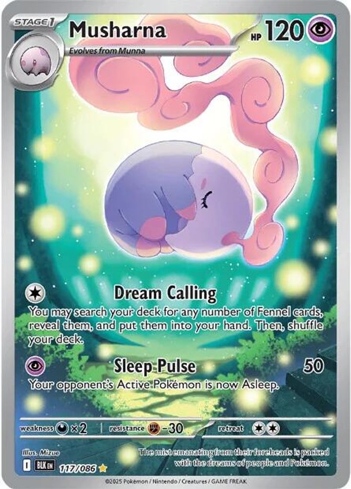 Musharna - [  117/086 ] - Illustration Rare - Pokemon SV Black Bolt