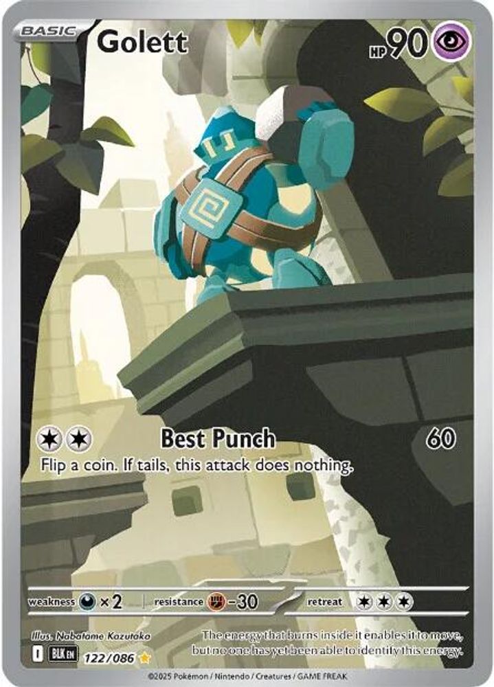 Golett - [  122/086 ] - Illustration Rare - Pokemon SV Black Bolt