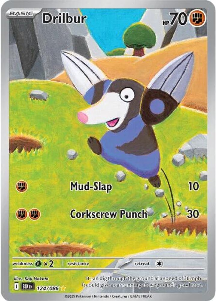 Drilbur - [  124/086 ] - Illustration Rare - Pokemon SV Black Bolt