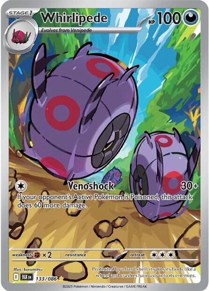 Whirlipede - [  133/086 ] - Illustration Rare - Pokemon SV Black Bolt