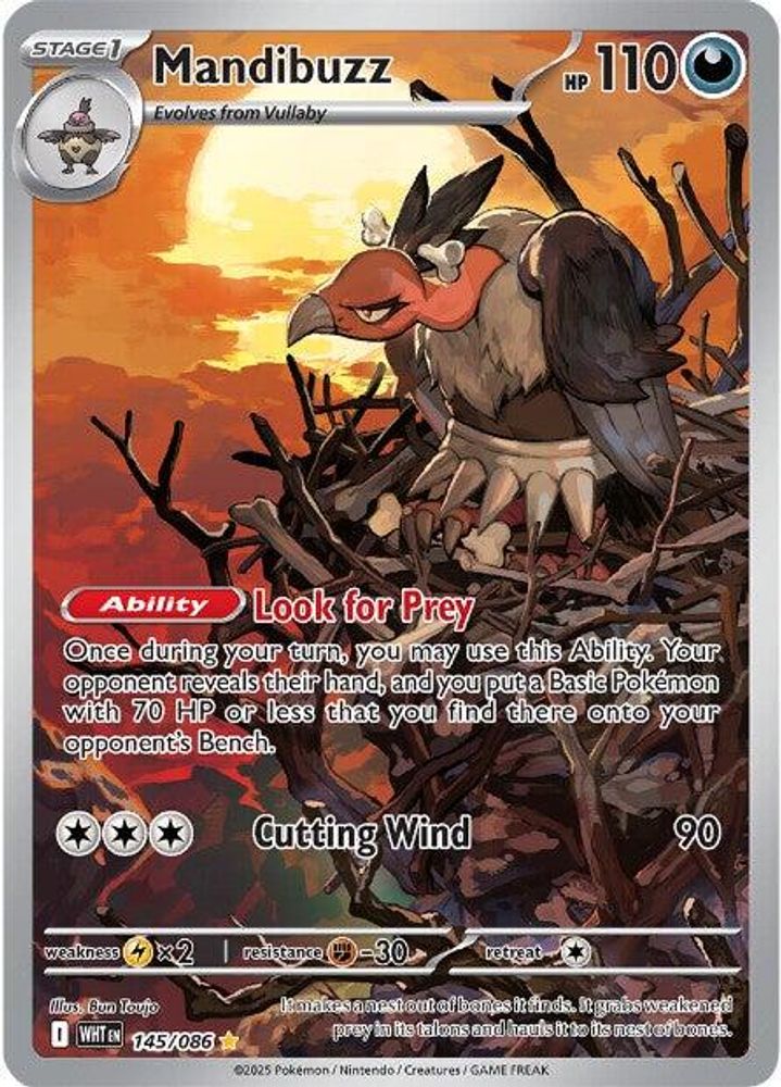 Mandibuzz - [  145/086 ] - Illustration Rare - Pokemon SV White Flare