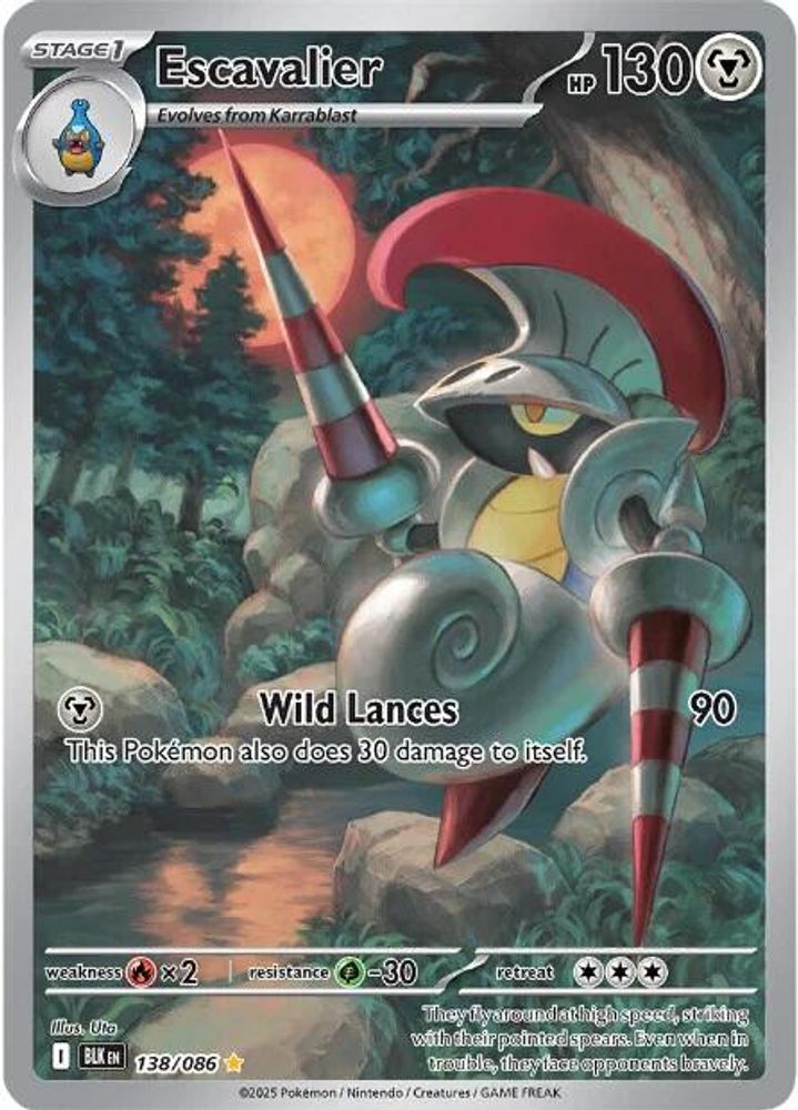 Escavalier - [  138/086 ] - Illustration Rare - Pokemon SV Black Bolt