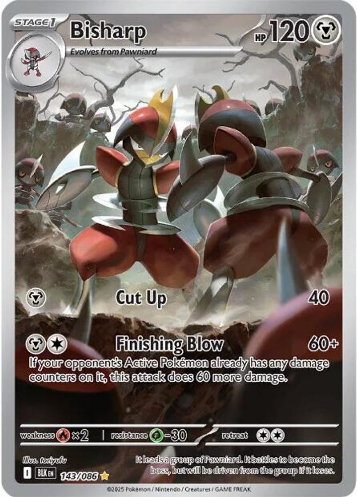 Bisharp - [  143/086 ] - Illustration Rare - Pokemon SV Black Bolt
