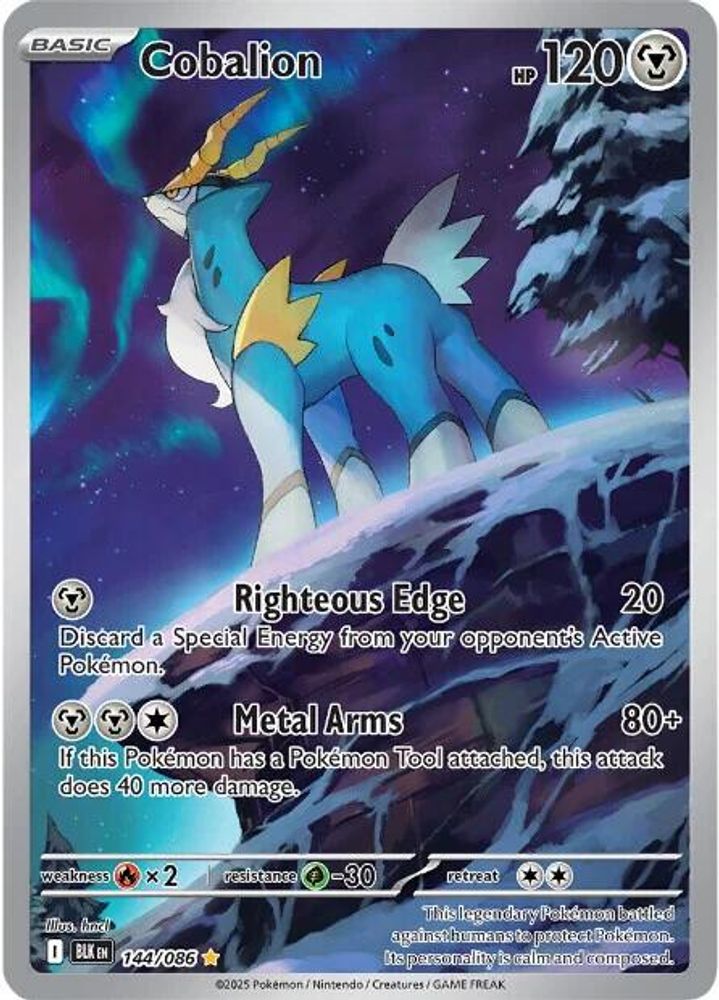 Cobalion - [  144/086 ] - Illustration Rare - Pokemon SV Black Bolt