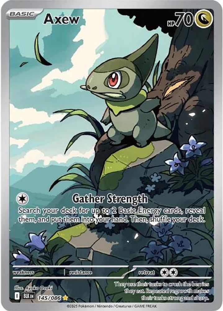 Axew - [  145/086 ] - Illustration Rare - Pokemon SV Black Bolt