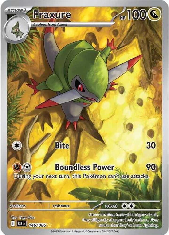 Fraxure - [  146/086 ] - Illustration Rare - Pokemon SV Black Bolt
