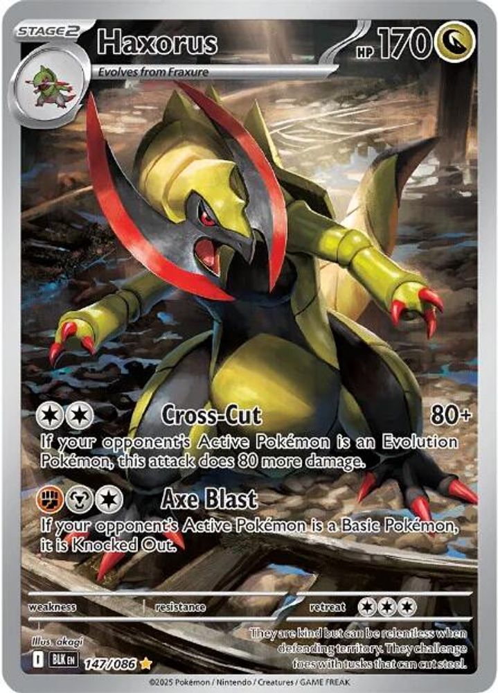 Haxorus - [  147/086 ] - Illustration Rare - Pokemon SV Black Bolt