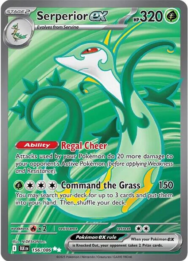Serperior ex - [  156/086 ] - Ultra Rare - Pokemon SV Black Bolt