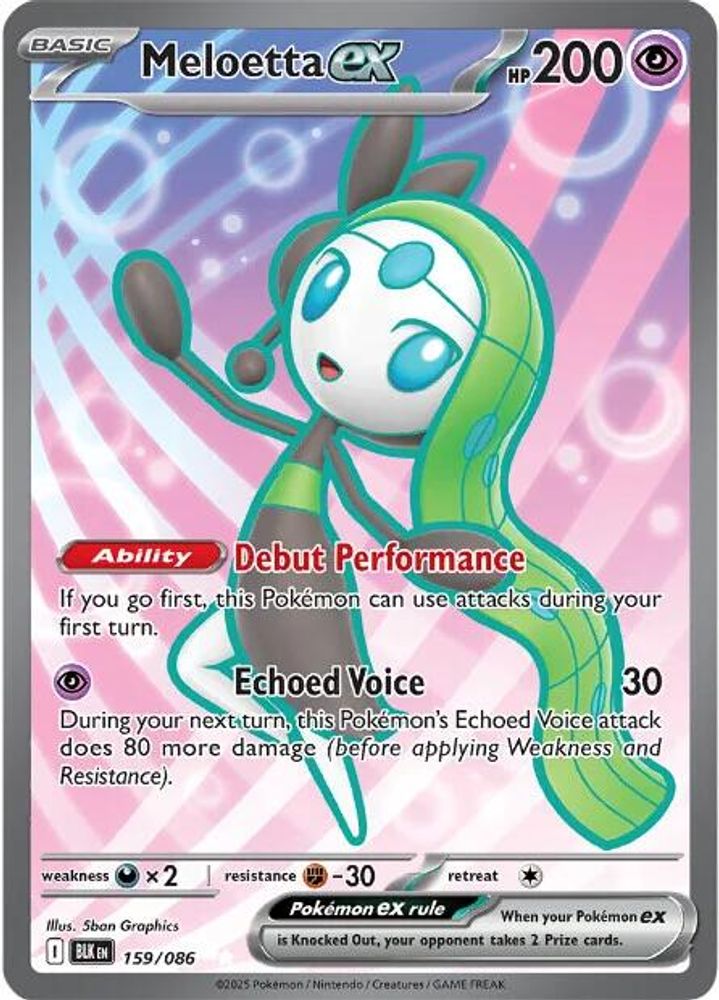 Meloetta ex - [  159/086 ] - Ultra Rare - Pokemon SV Black Bolt