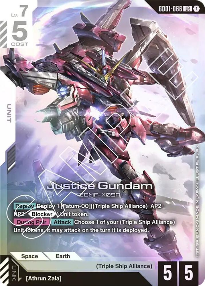 Justice Gundam (GD01-066) [LR] - Gundam Newtype Rising