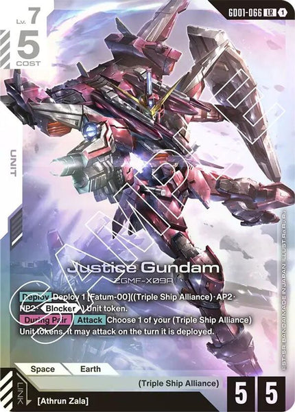 Justice Gundam (GD01-066) [LR] - Gundam Newtype Rising – Cherry