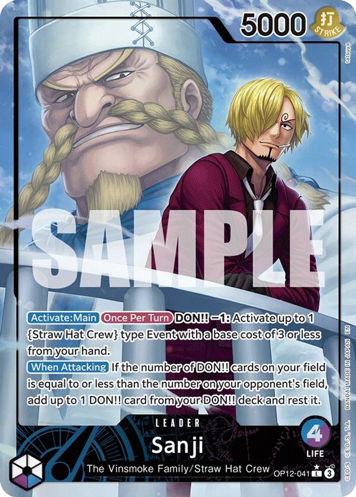 [ALTERNATE ART] Sanji (041) (OP12-041) L - One Piece Legacy of the Master